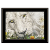 Dandy Lion 3 Black Framed Print Wall Art